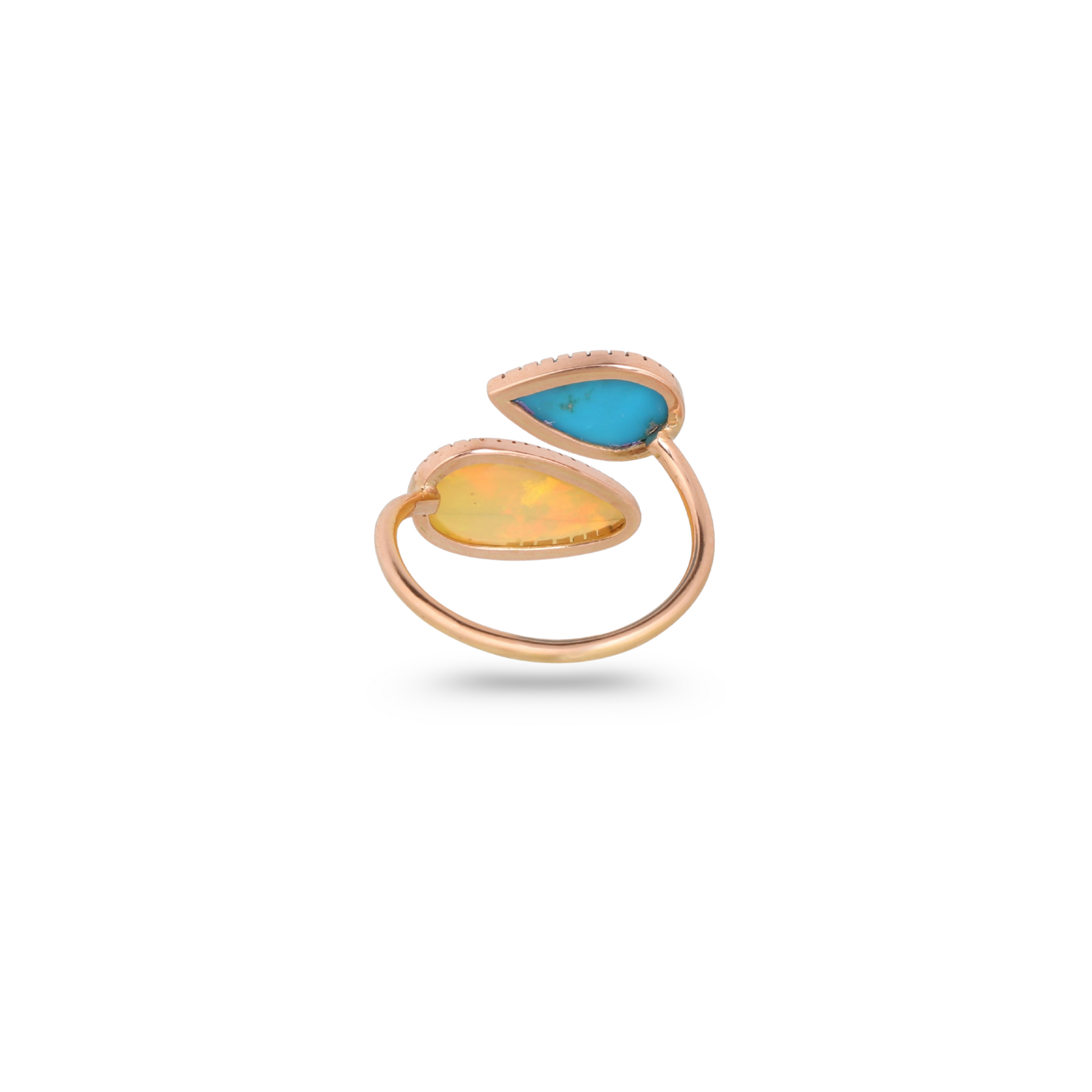 Opal and Turquoise 18K Gold Ring