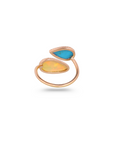 Opal and Turquoise 18K Gold Ring