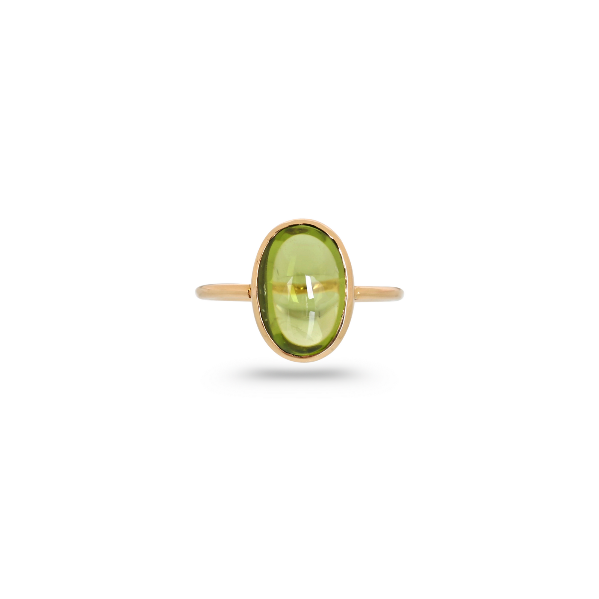 Peridot Oval 18K Gold Ring