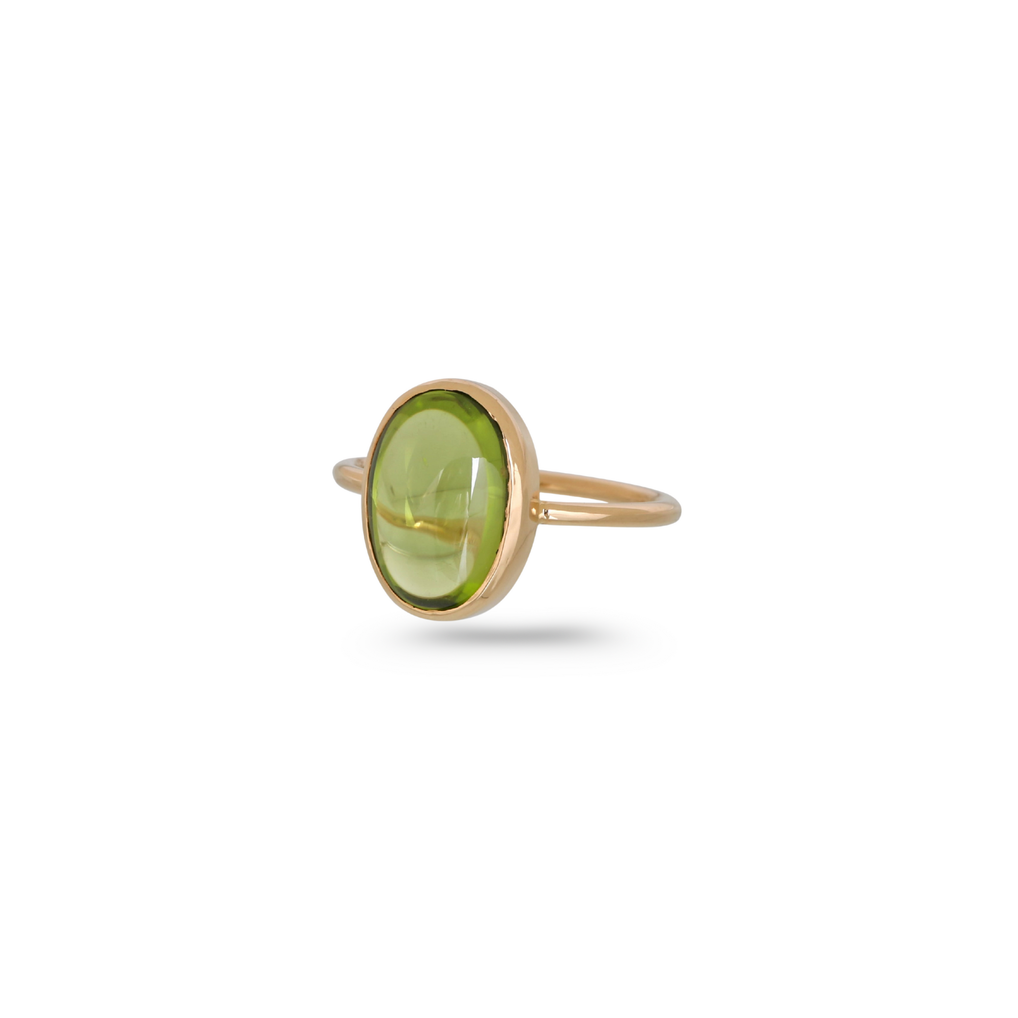 Peridot Oval 18K Gold Ring