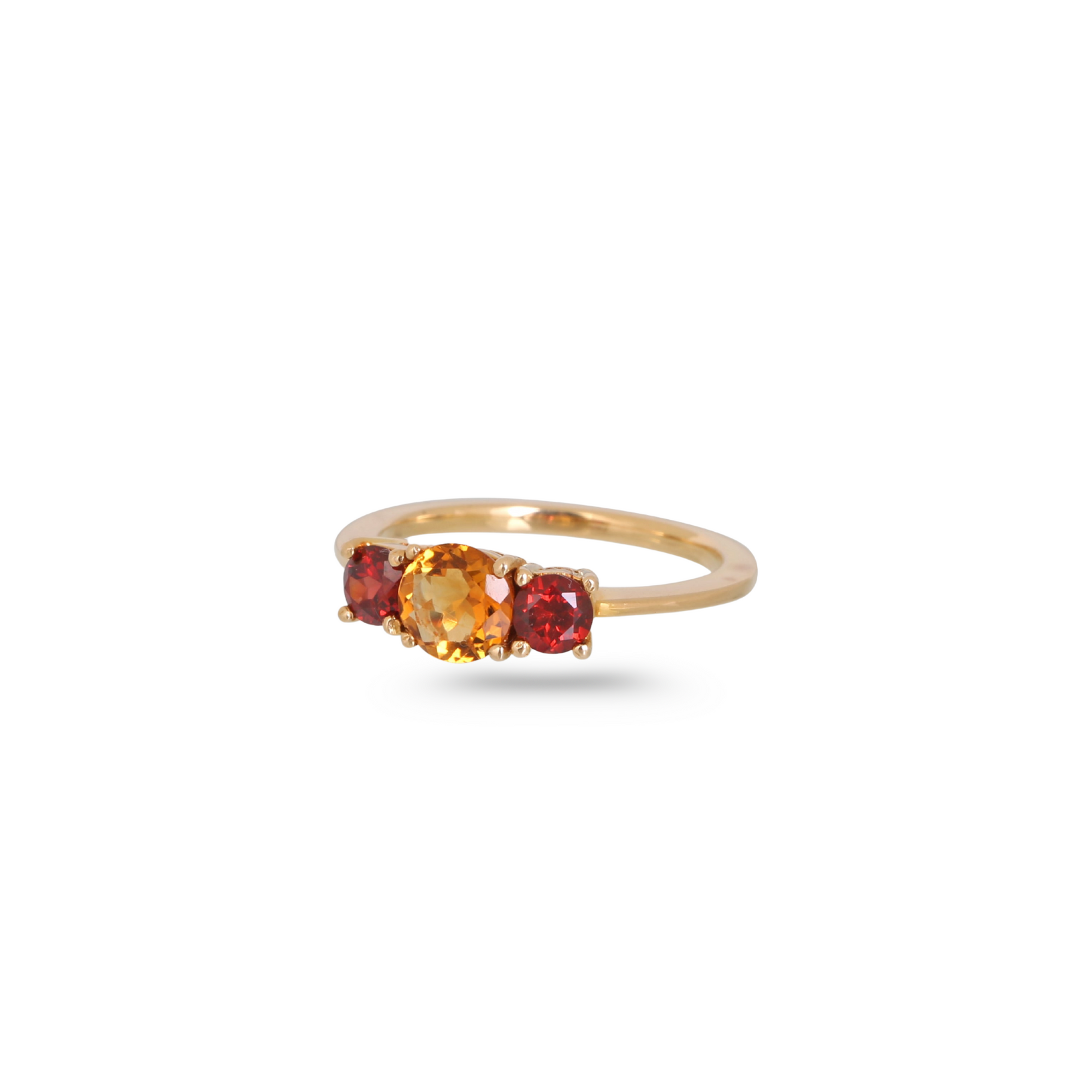 Garnet and Citrine 18K Gold Ring