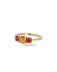 Garnet and Citrine 18K Gold Ring