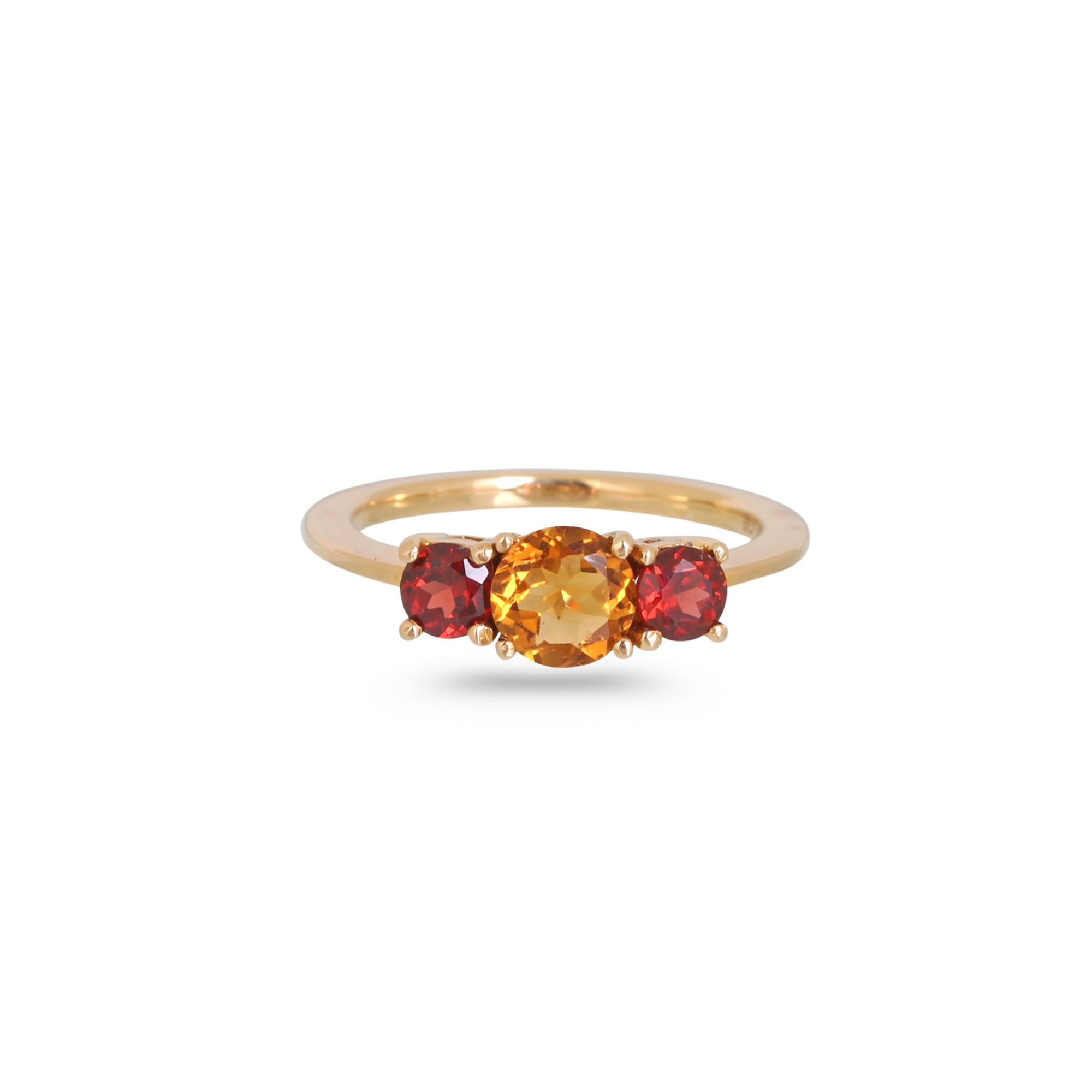 Garnet and Citrine 18K Gold Ring