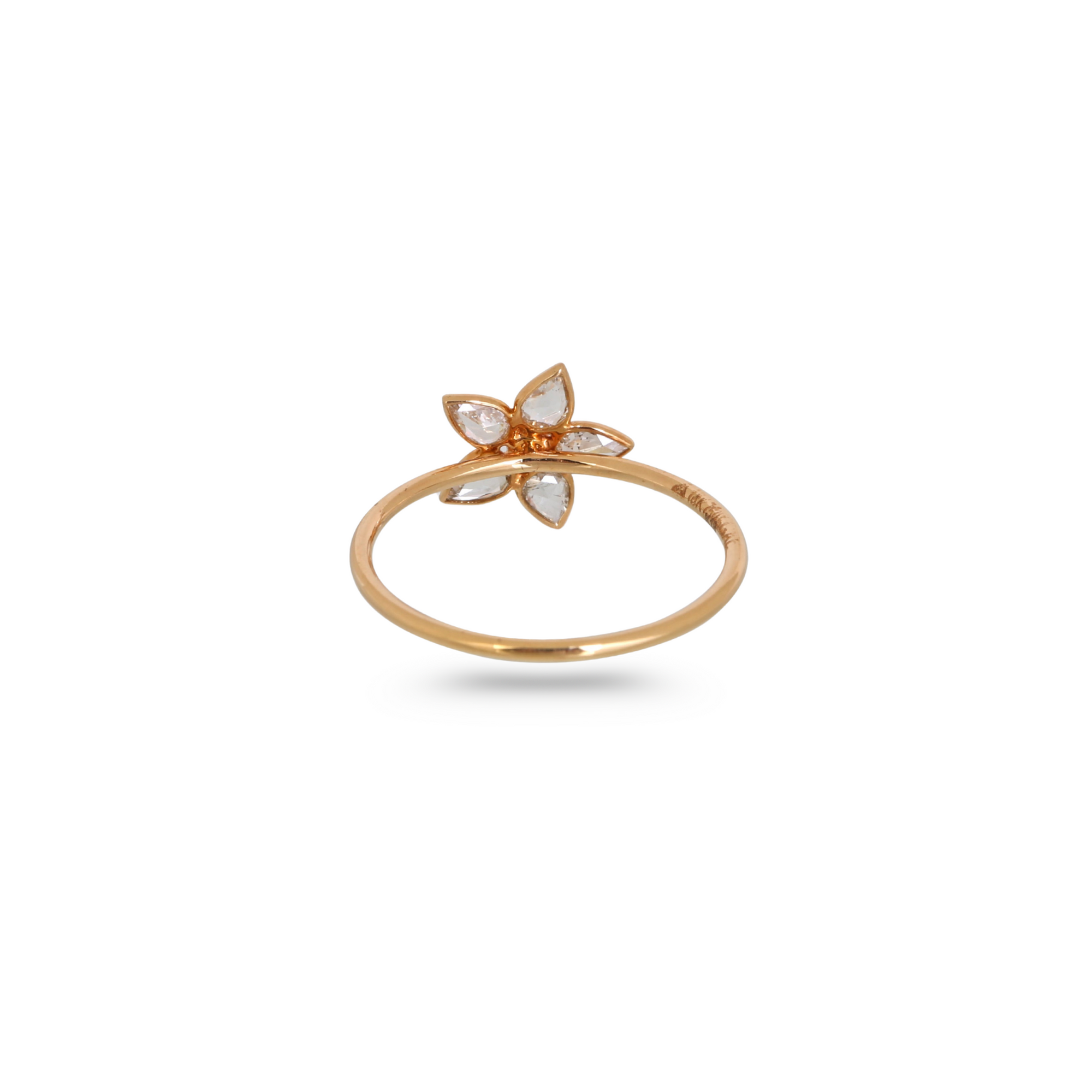 Diamond Flower 18K Gold Ring