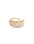 White Sapphire 18K Gold Ring