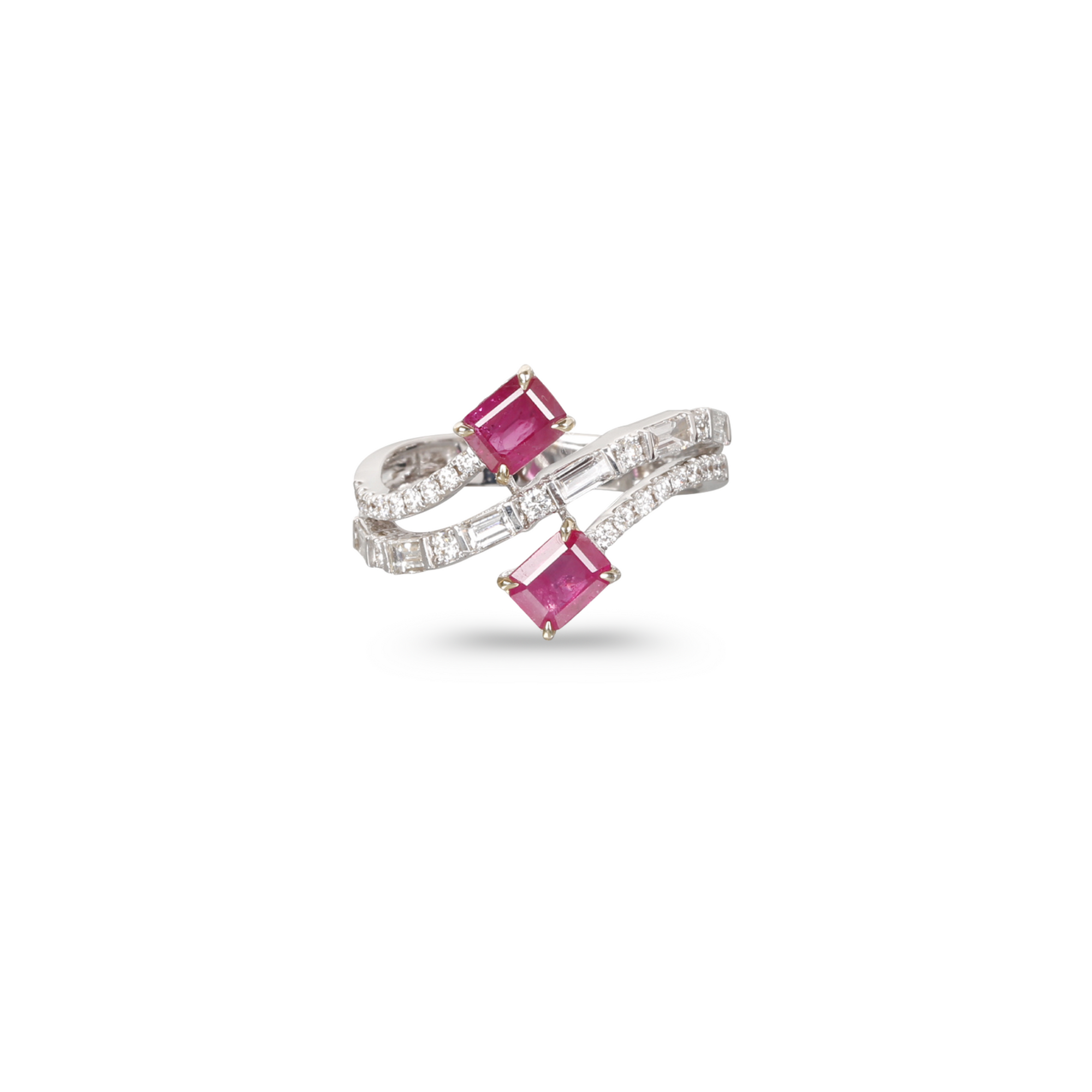 Grass Seed Ruby & Diamond Ring