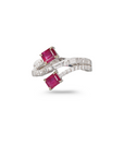 Grass Seed Ruby & Diamond Ring