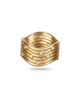 Linked Stacking Ring with Diamonds