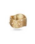 Linked Stacking Ring with Diamonds