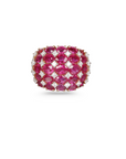 Ruby Diamond Rose Gold Cocktail Ring