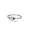 Square shape Diamond & Sapphire Ring
