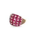 Ruby Diamond Rose Gold Cocktail Ring