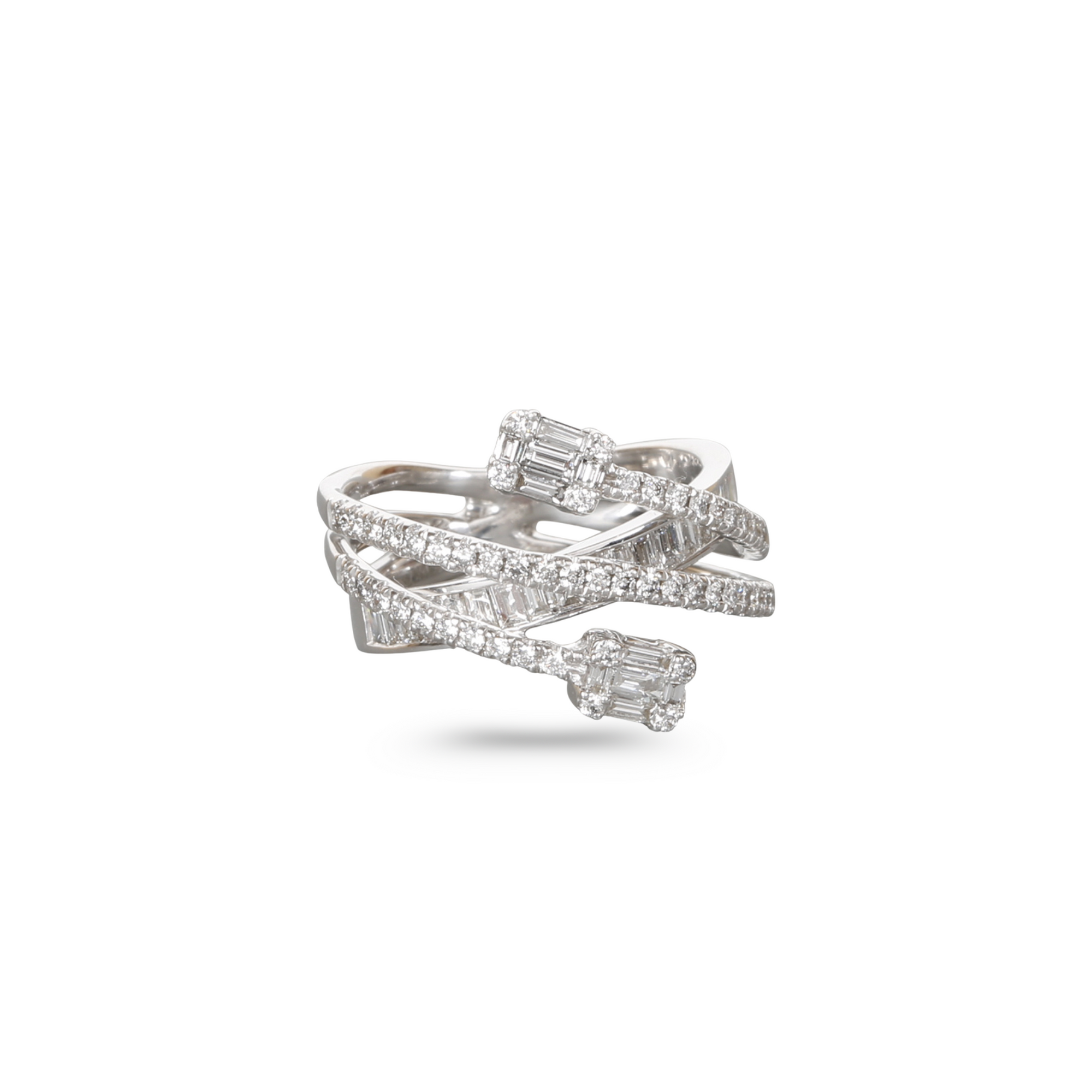 Crossover Diamond Ring