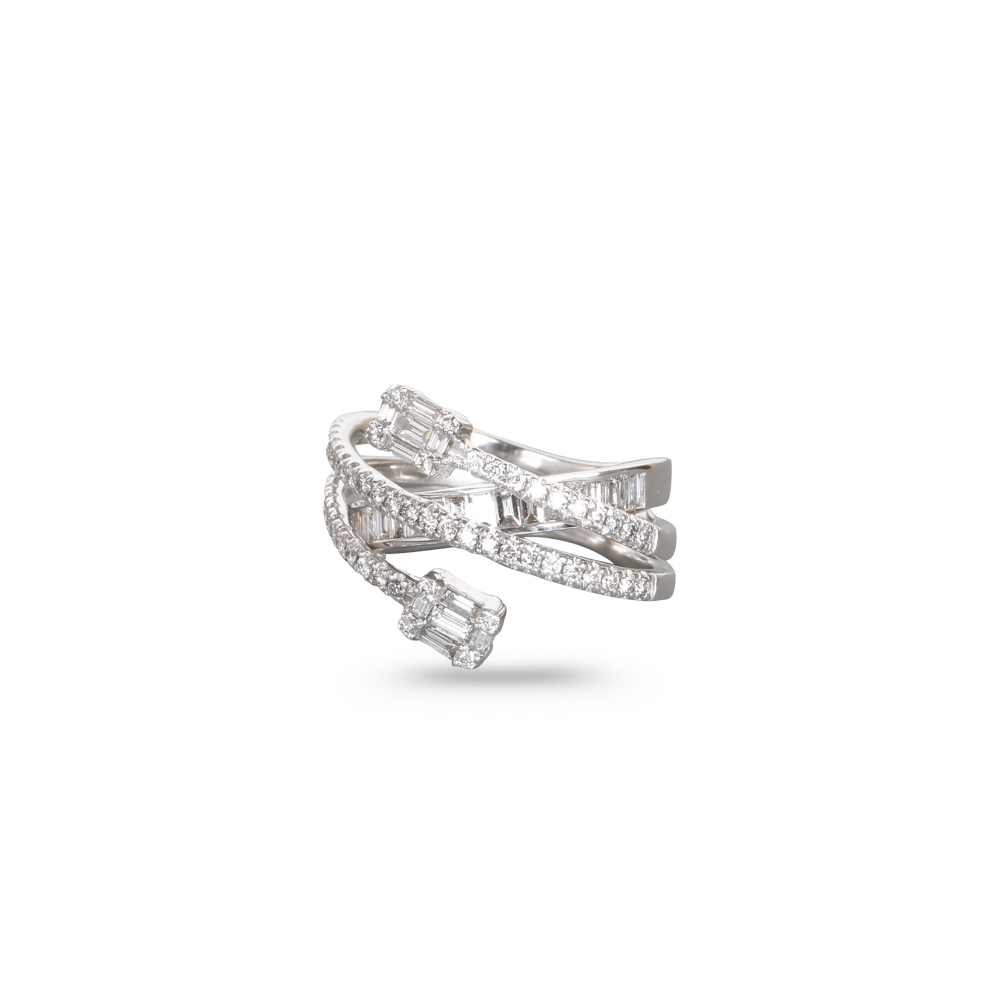 Crossover Diamond Ring