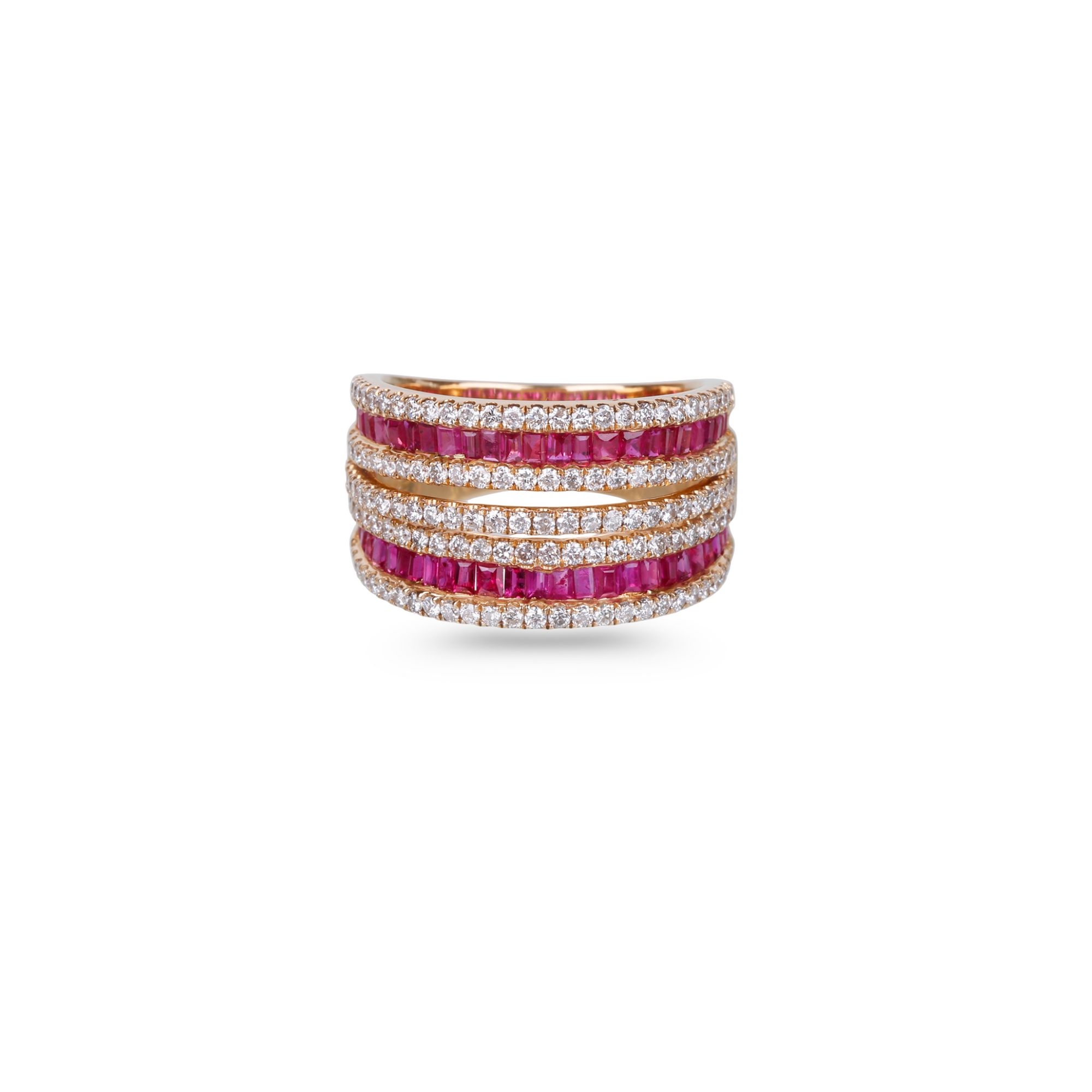 Ruby & Diamond Orbit Ring