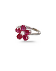 Flower Motif Ruby & Diamond Ring