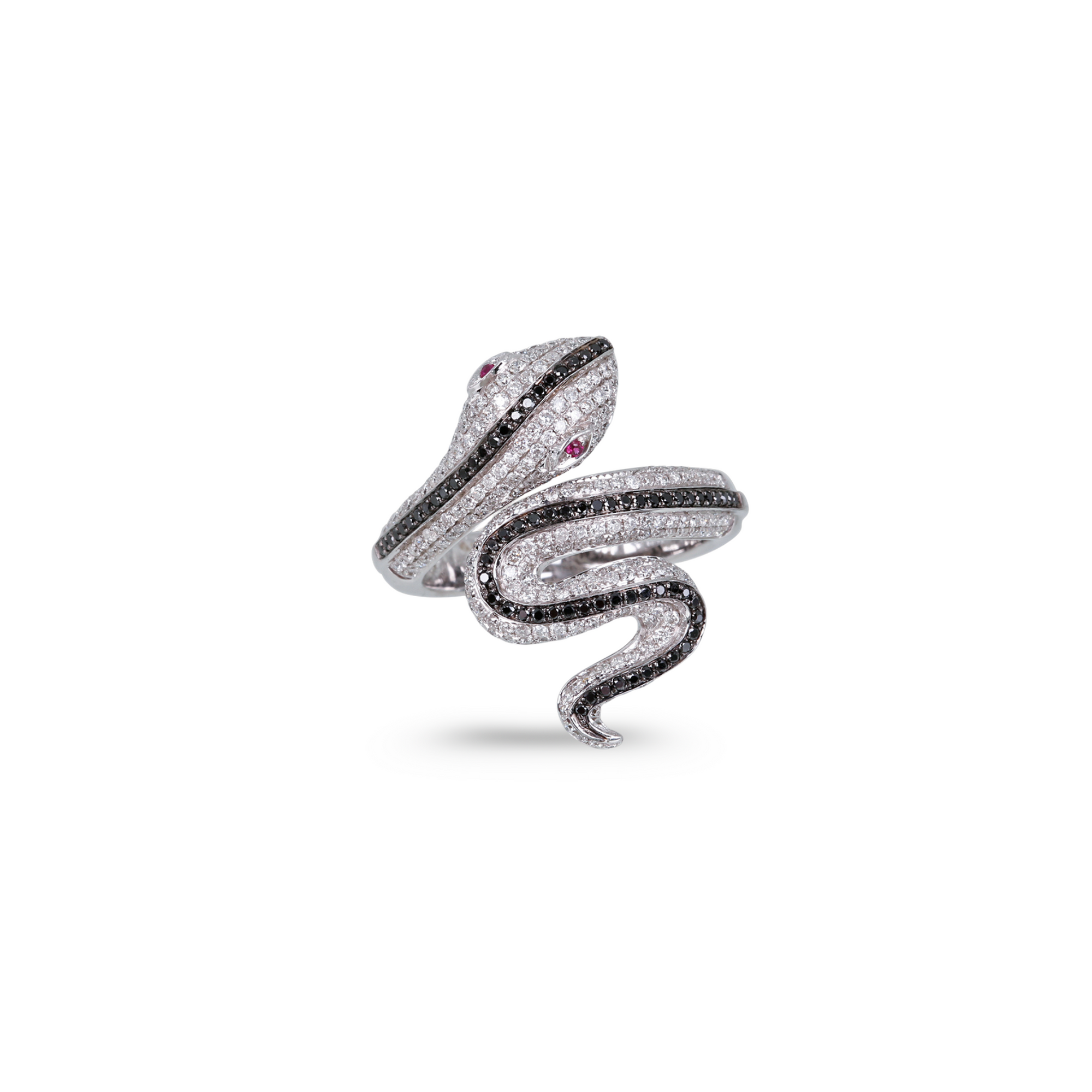 Snake Spiral Diamond Ring