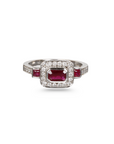 Ruby Diamond White Gold Ring