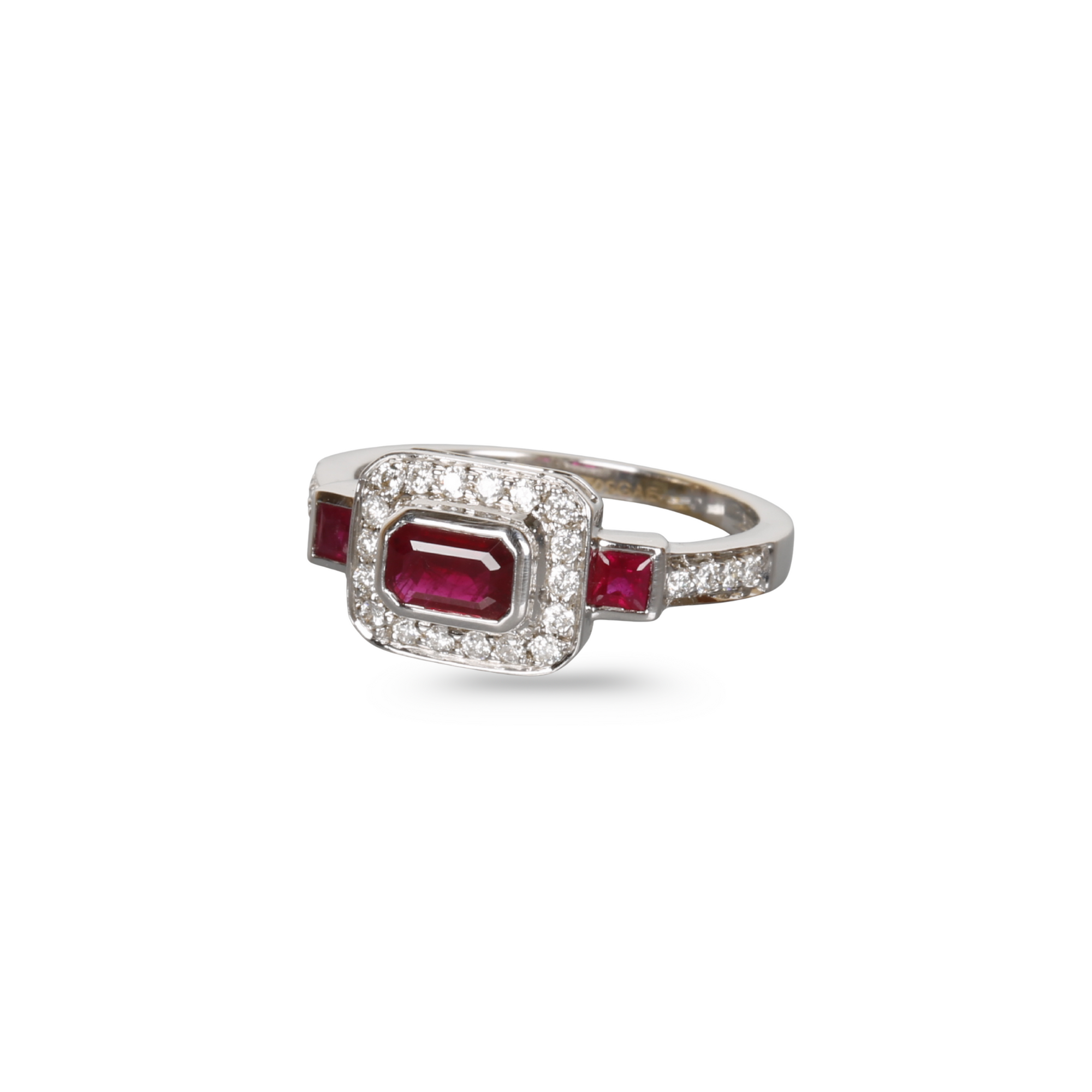 Ruby Diamond White Gold Ring