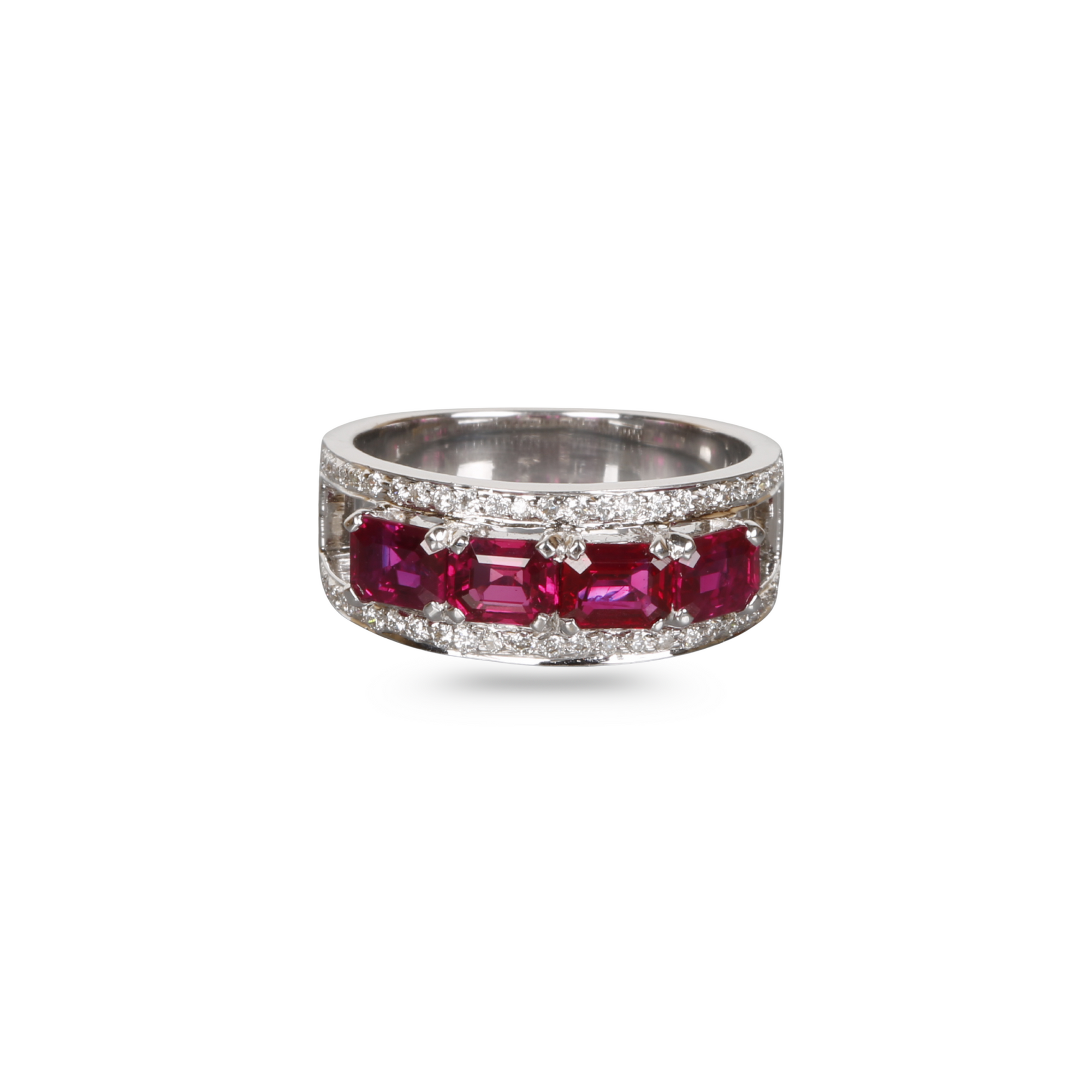 Ruby Diamond White Gold Ring