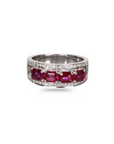 Ruby Diamond White Gold Ring