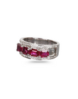 Ruby Diamond White Gold Ring