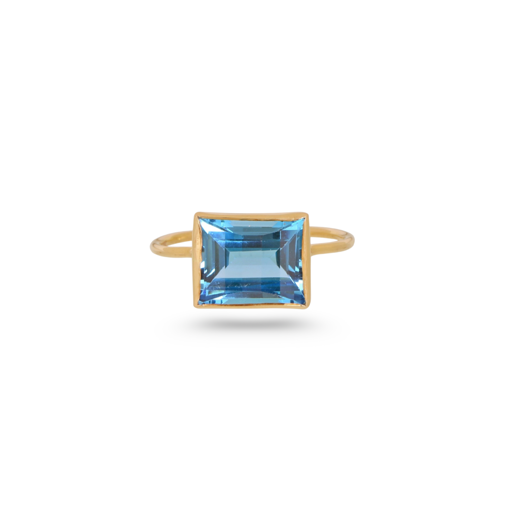 Blue Topaz 14K Gold Ring