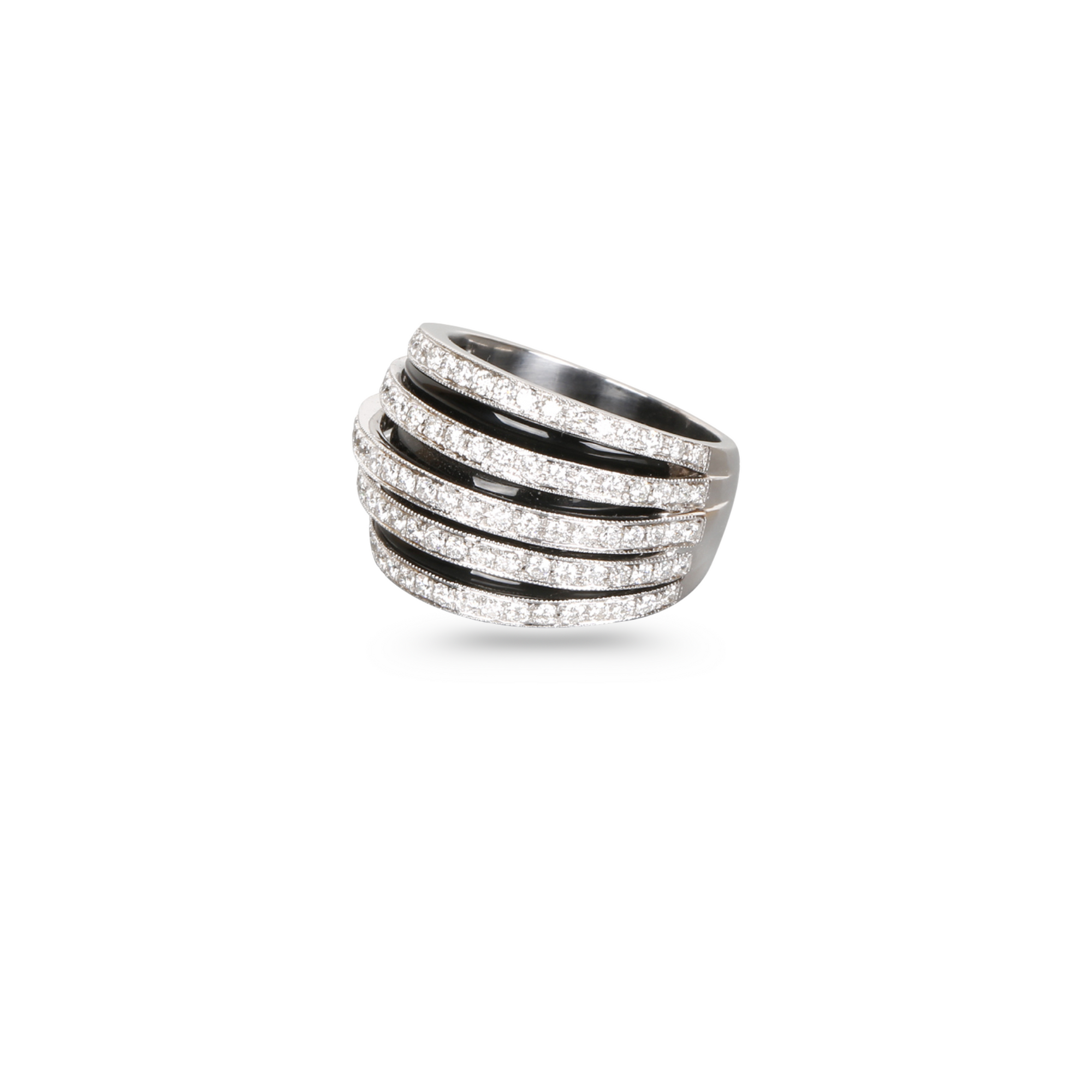 Earth Dome Ring with Black Onyx & Diamonds