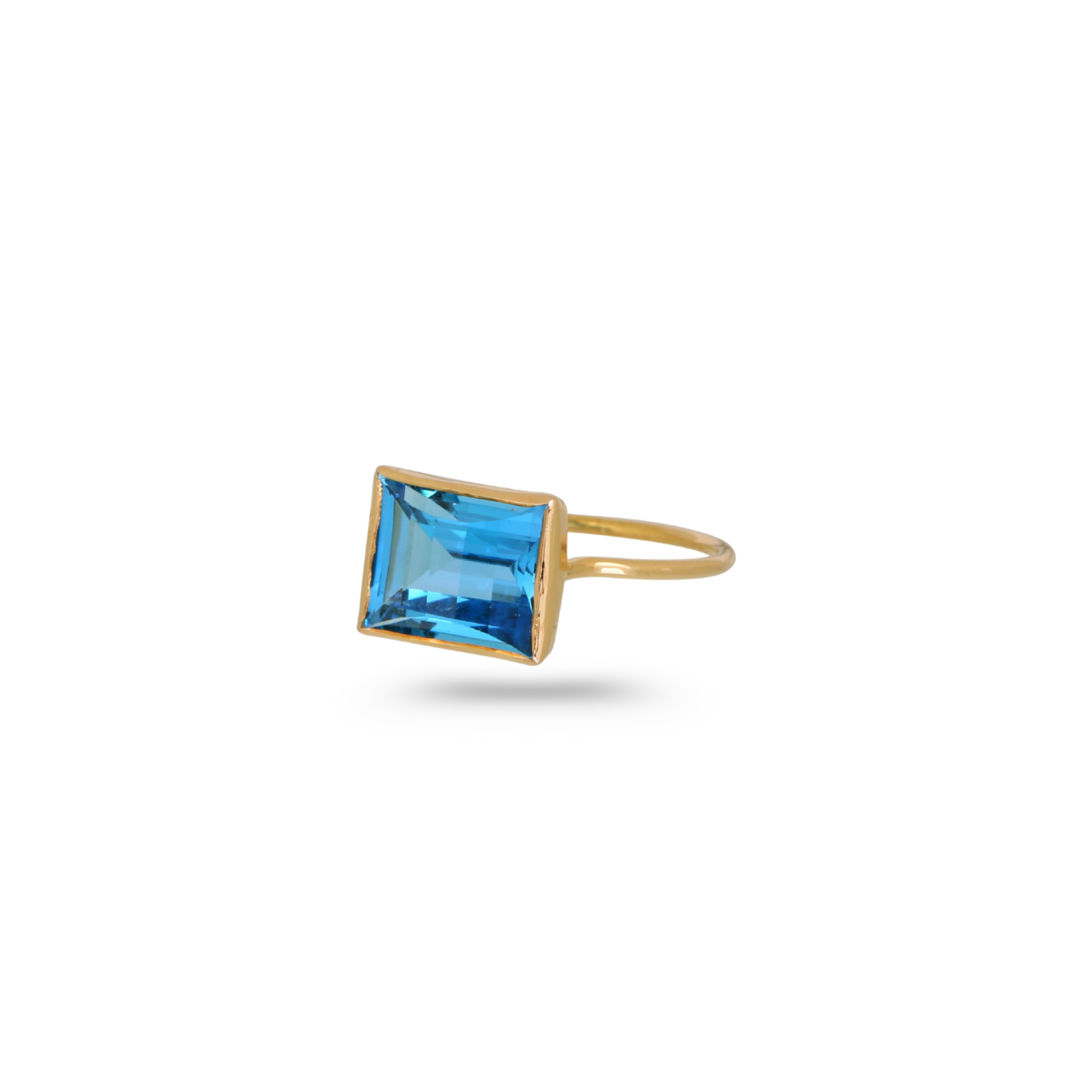 Blue Topaz 14K Gold Ring