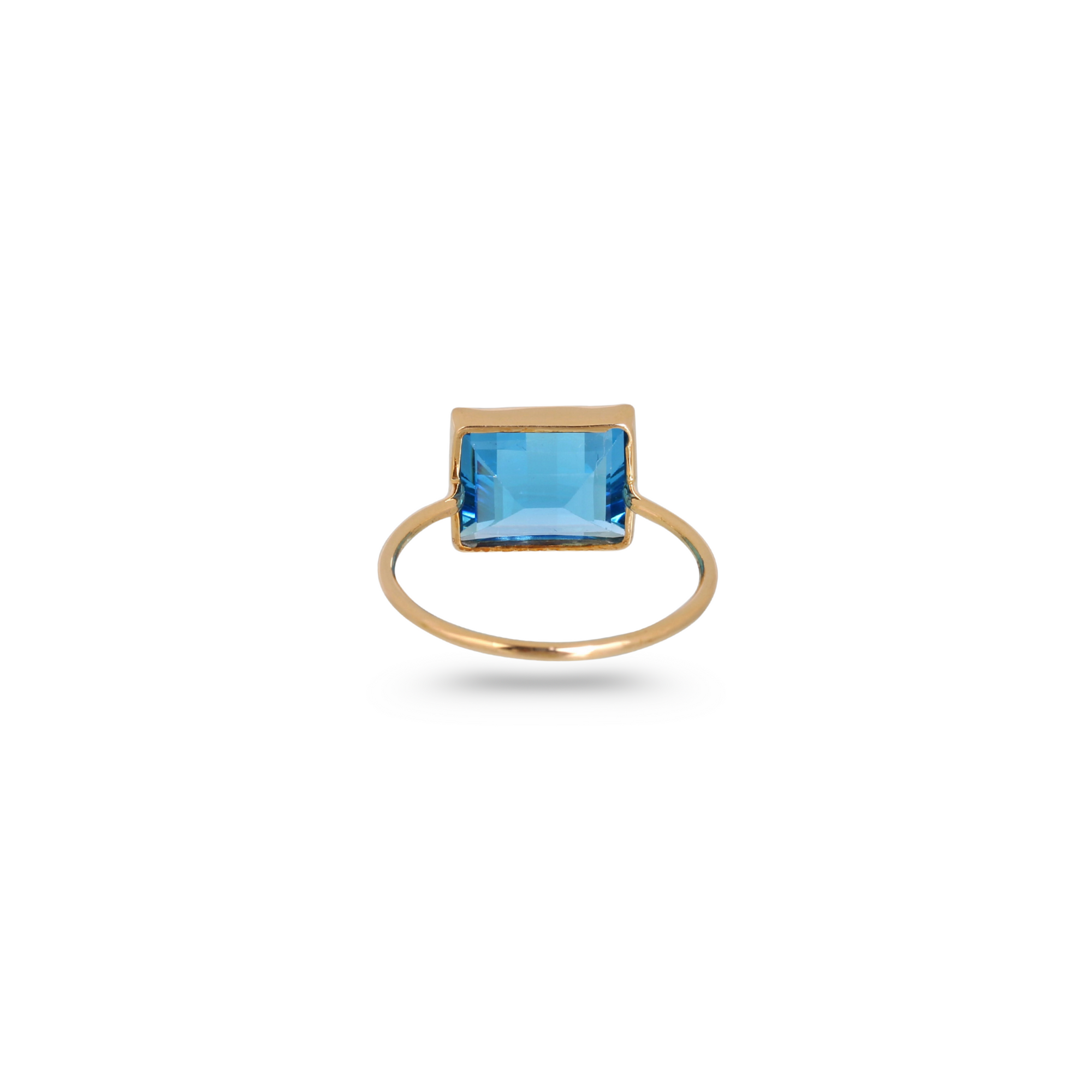 Blue Topaz 14K Gold Ring