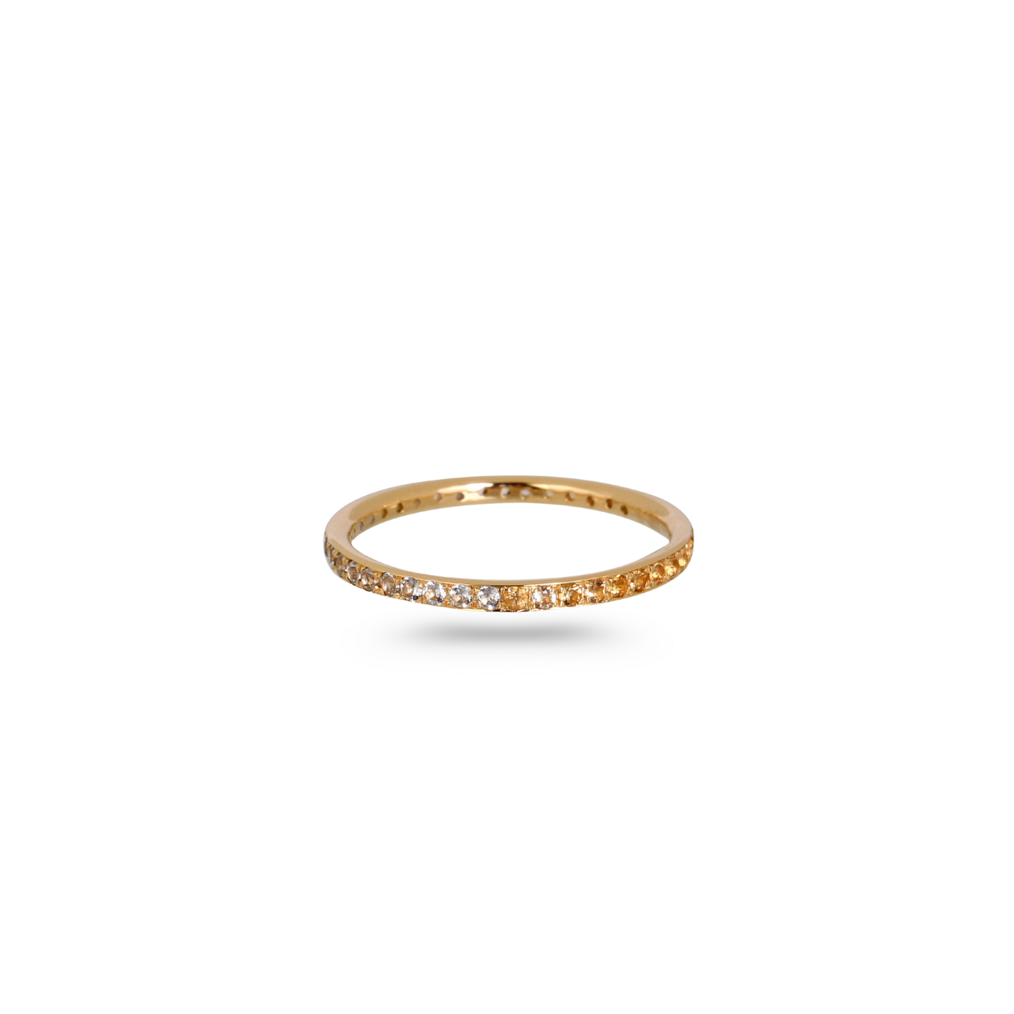 Citrine and Blue Topaz 18K Gold Ring