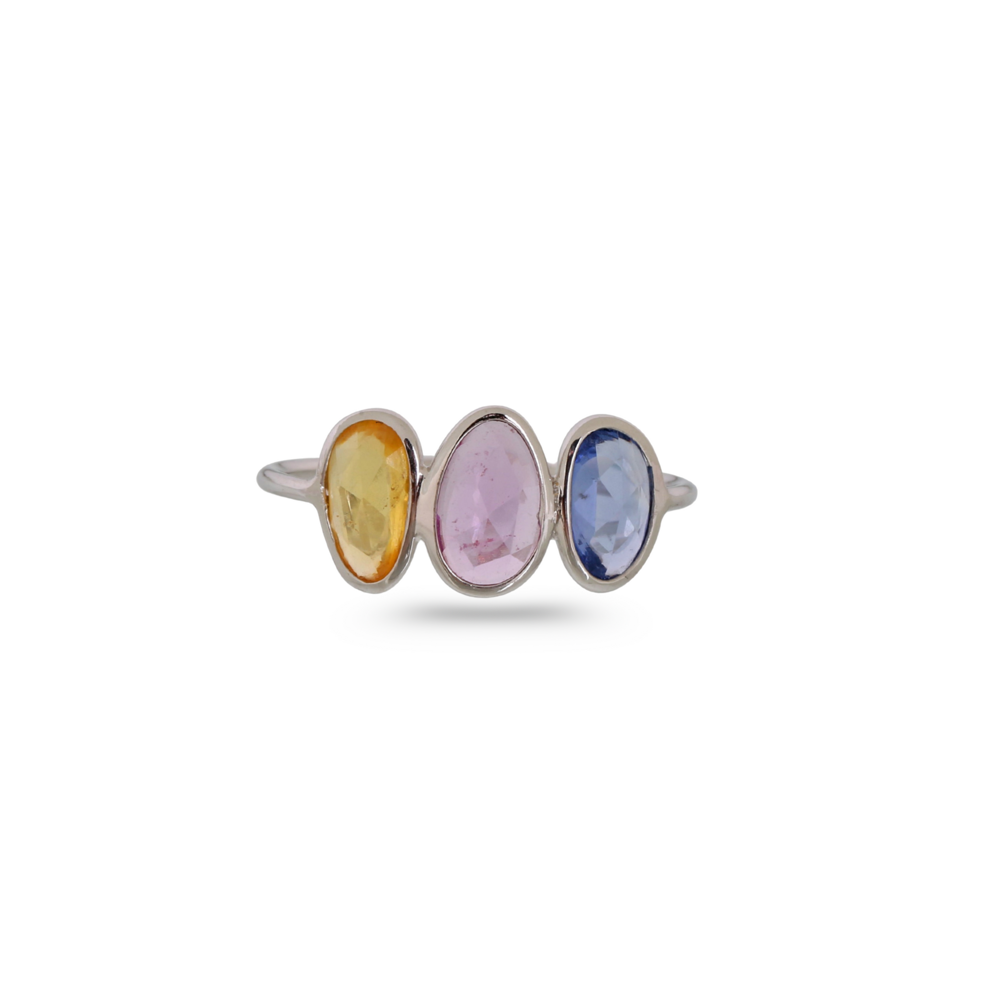 Multi Sapphire 18K White Gold Ring