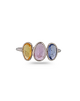 Multi Sapphire 18K White Gold Ring