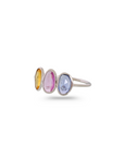 Multi Sapphire 18K White Gold Ring