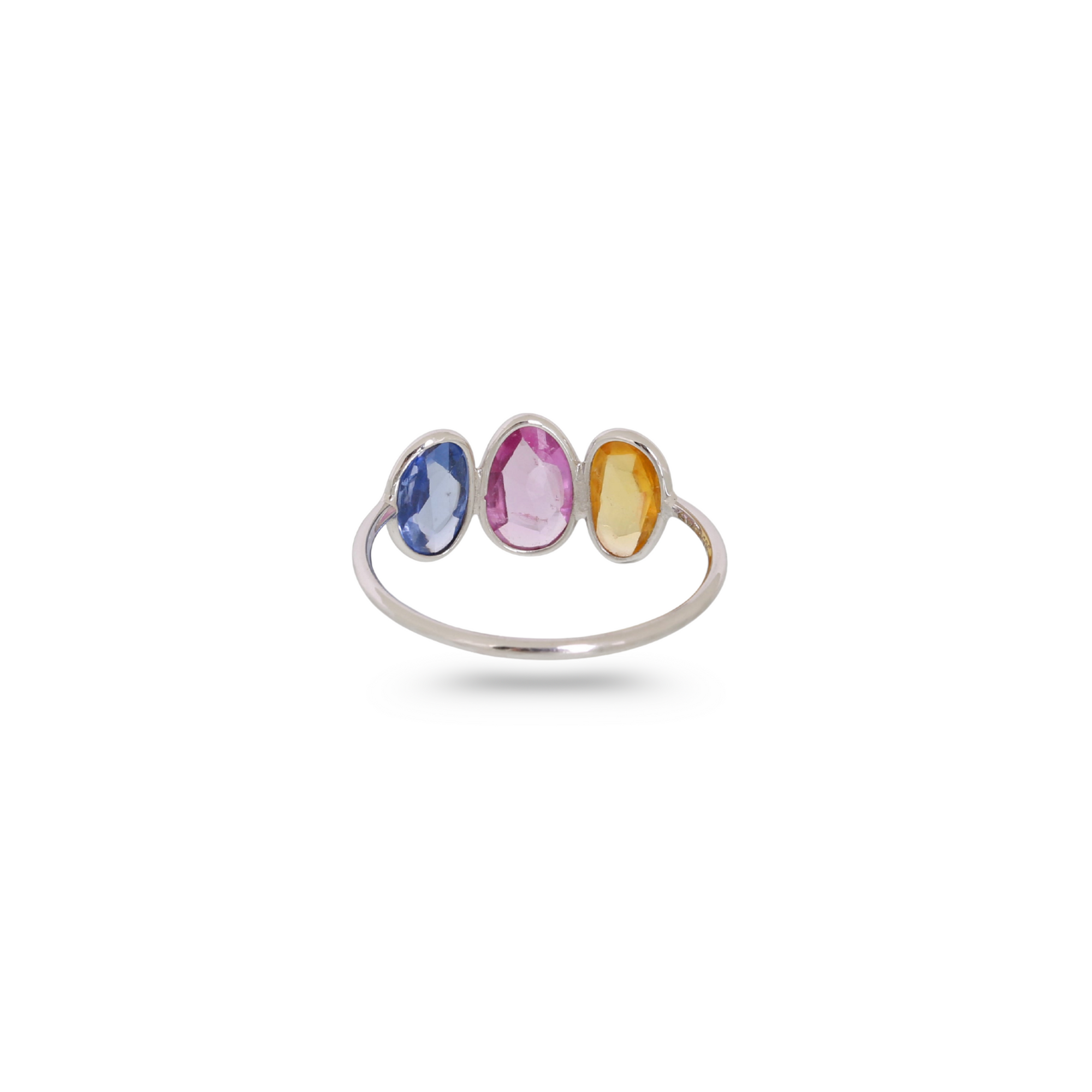Multi Sapphire 18K White Gold Ring