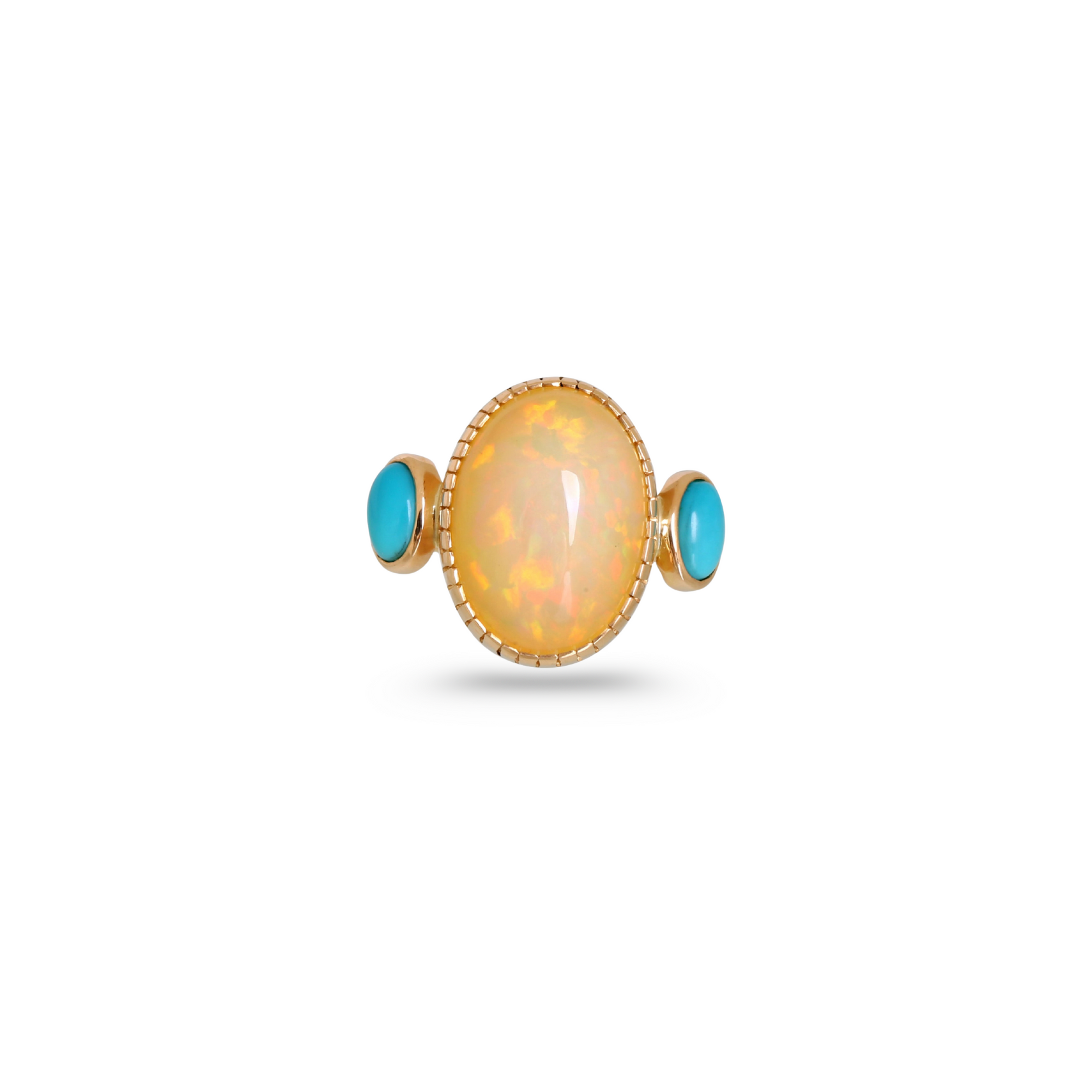 Opal & Turquoise 18K Gold Ring