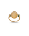 Opal & Turquoise 18K Gold Ring