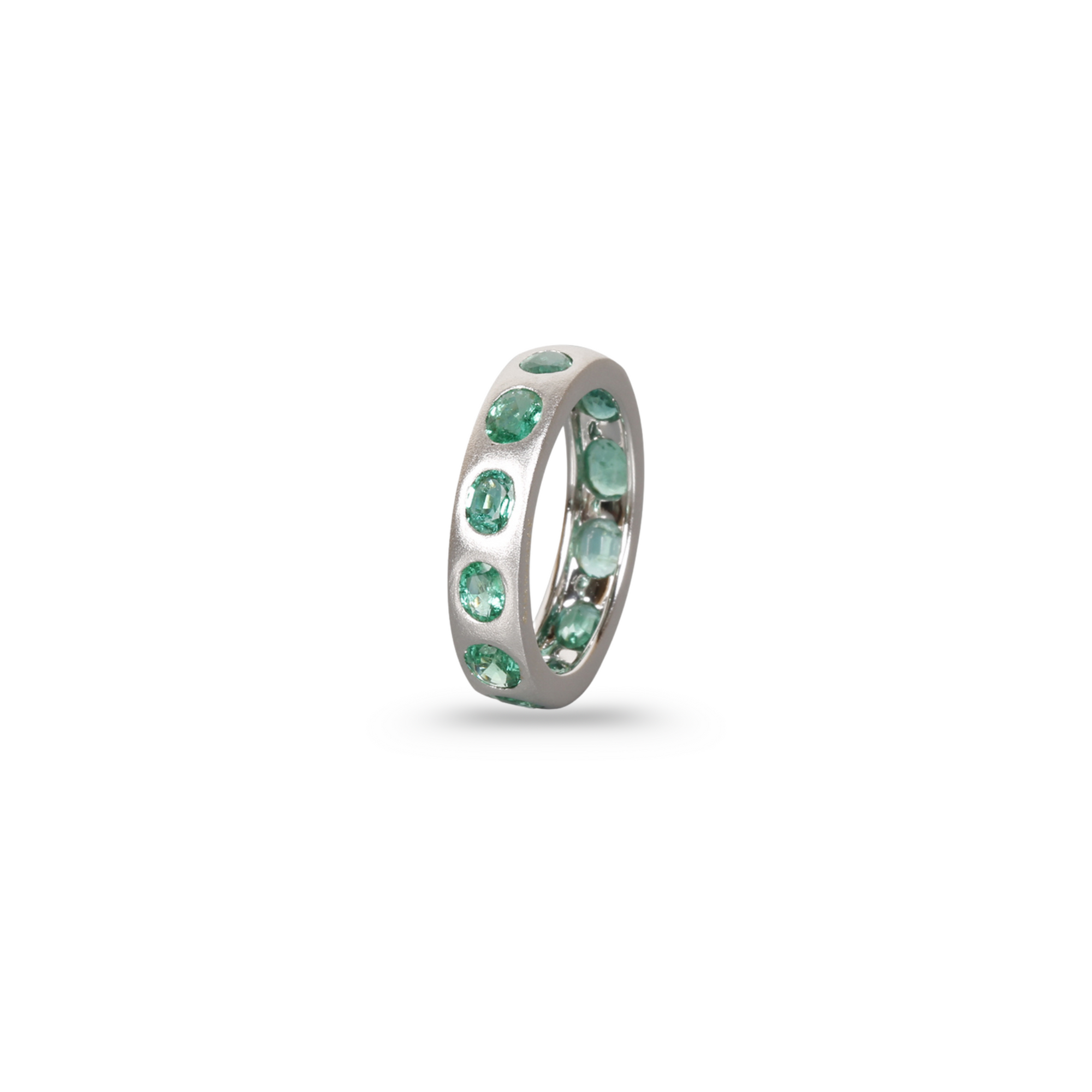 Emerald Bezel Set Ring