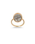 Labradorite Oval 18K Gold Ring