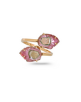 Watermelon Tourmaline 18K Gold Ring