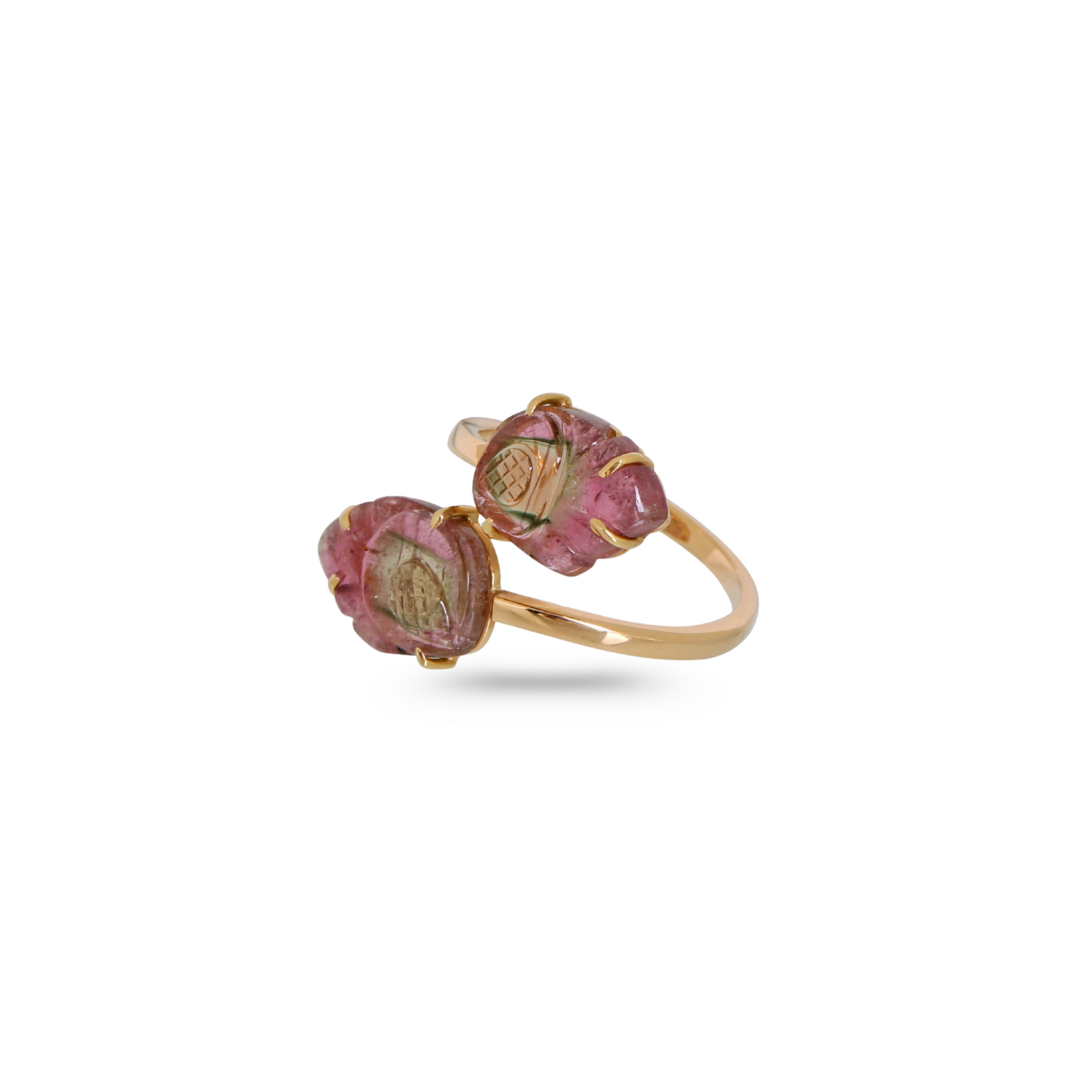 Watermelon Tourmaline 18K Gold Ring