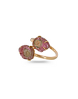 Watermelon Tourmaline 18K Gold Ring
