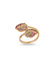 Watermelon Tourmaline 18K Gold Ring