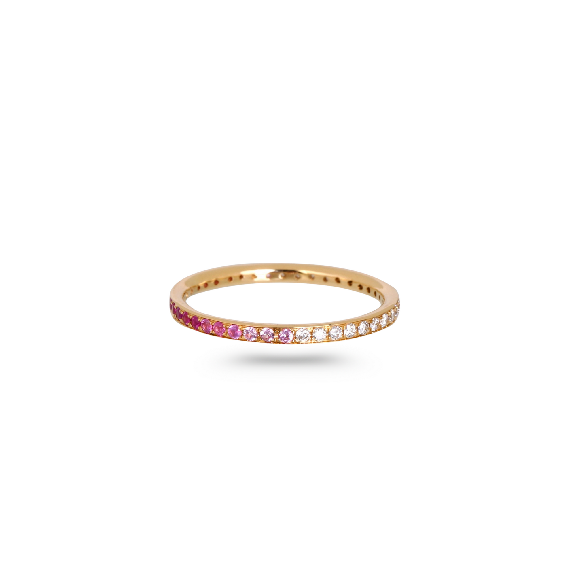 Pink Sapphire & Diamond 18K Gold Ring