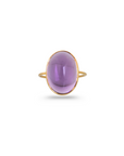 Amethyst Oval 14K Gold Ring