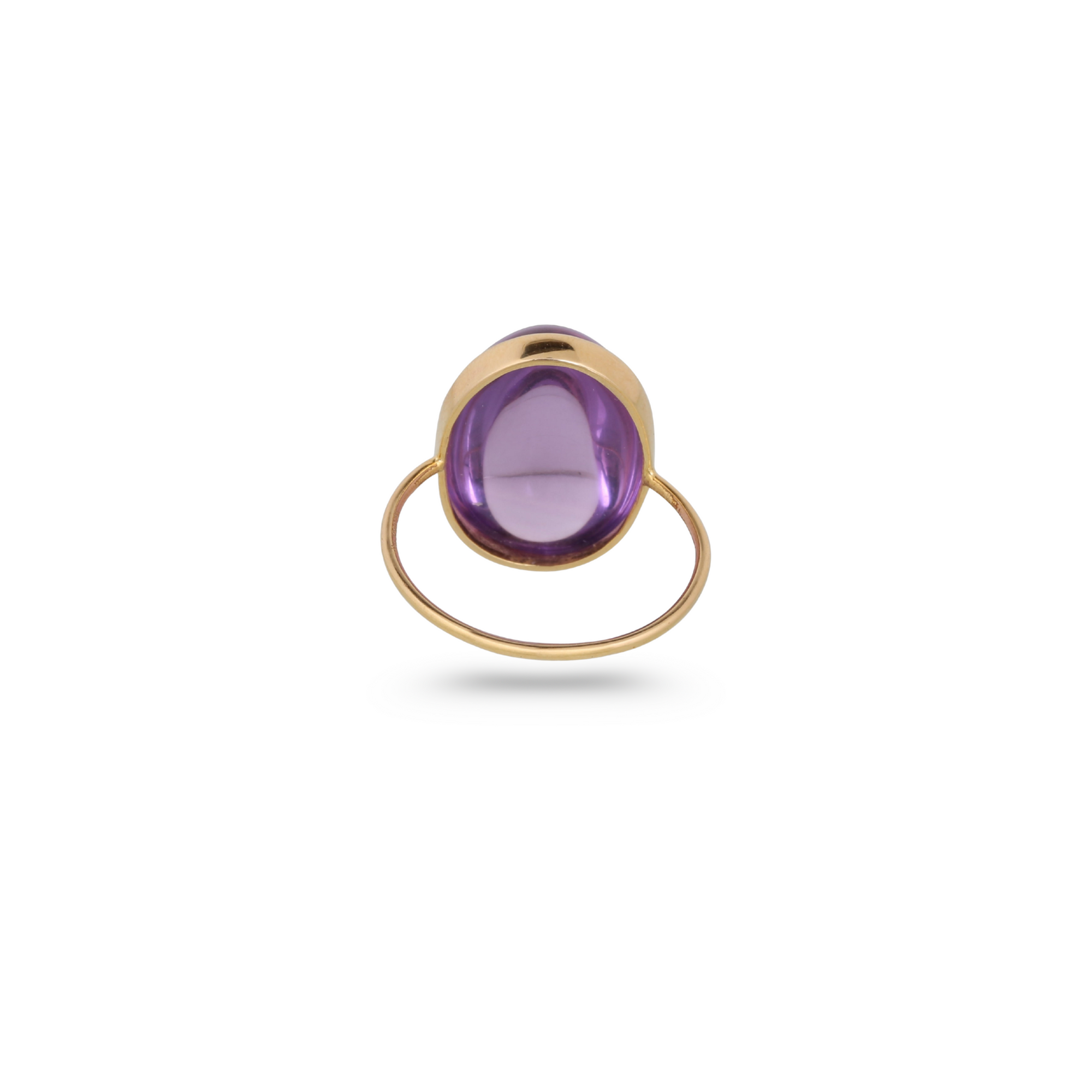 Amethyst Oval 14K Gold Ring