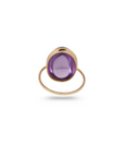 Amethyst Oval 14K Gold Ring