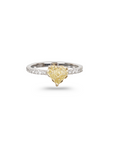 Happy Heart Yellow & White Diamonds Ring