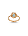 Blue Topaz and Diamond 18K Gold Ring