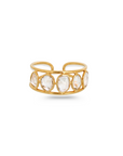 White Sapphire 18K Gold Ring